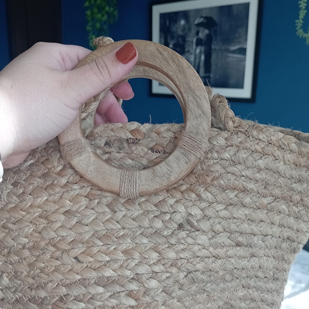 Midi Natural Jute Bag - Picture 7 of 8